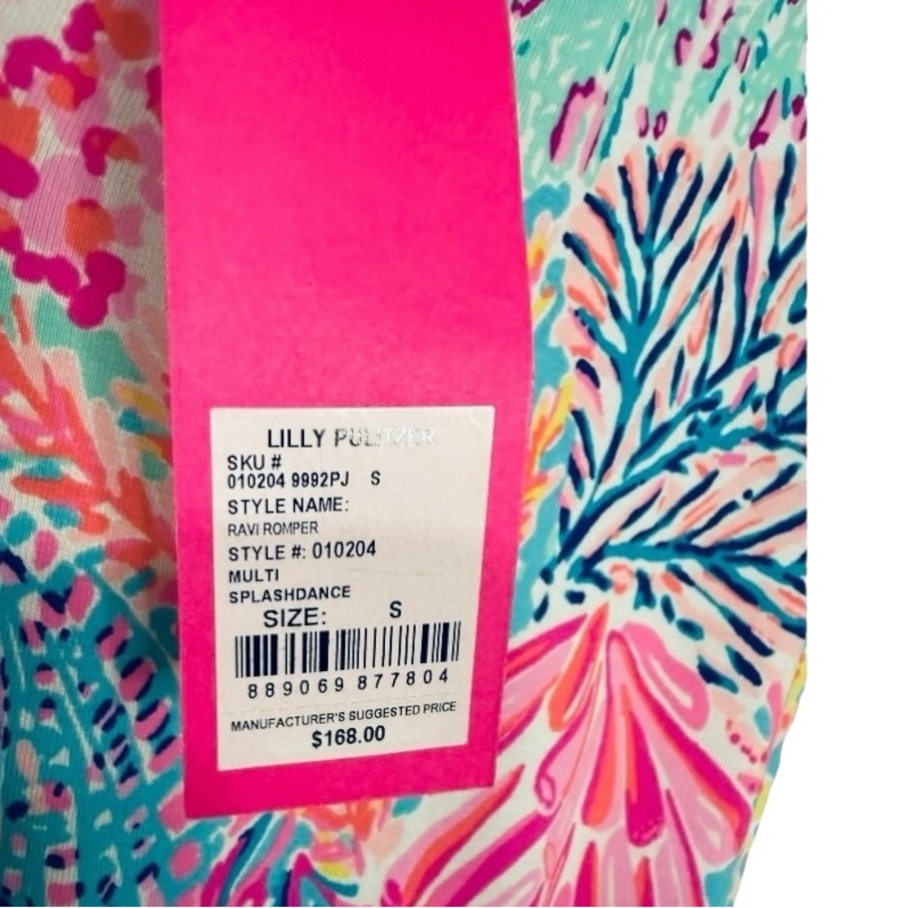 Lilly Pulitzer Ravi Romper S Splashdance Flutter Sleeve NWT $168 Resort Wear - Picture 6 of 6